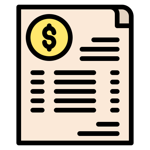 ไอคอนเอกสารสำหรับระบบใบเสนอราคา